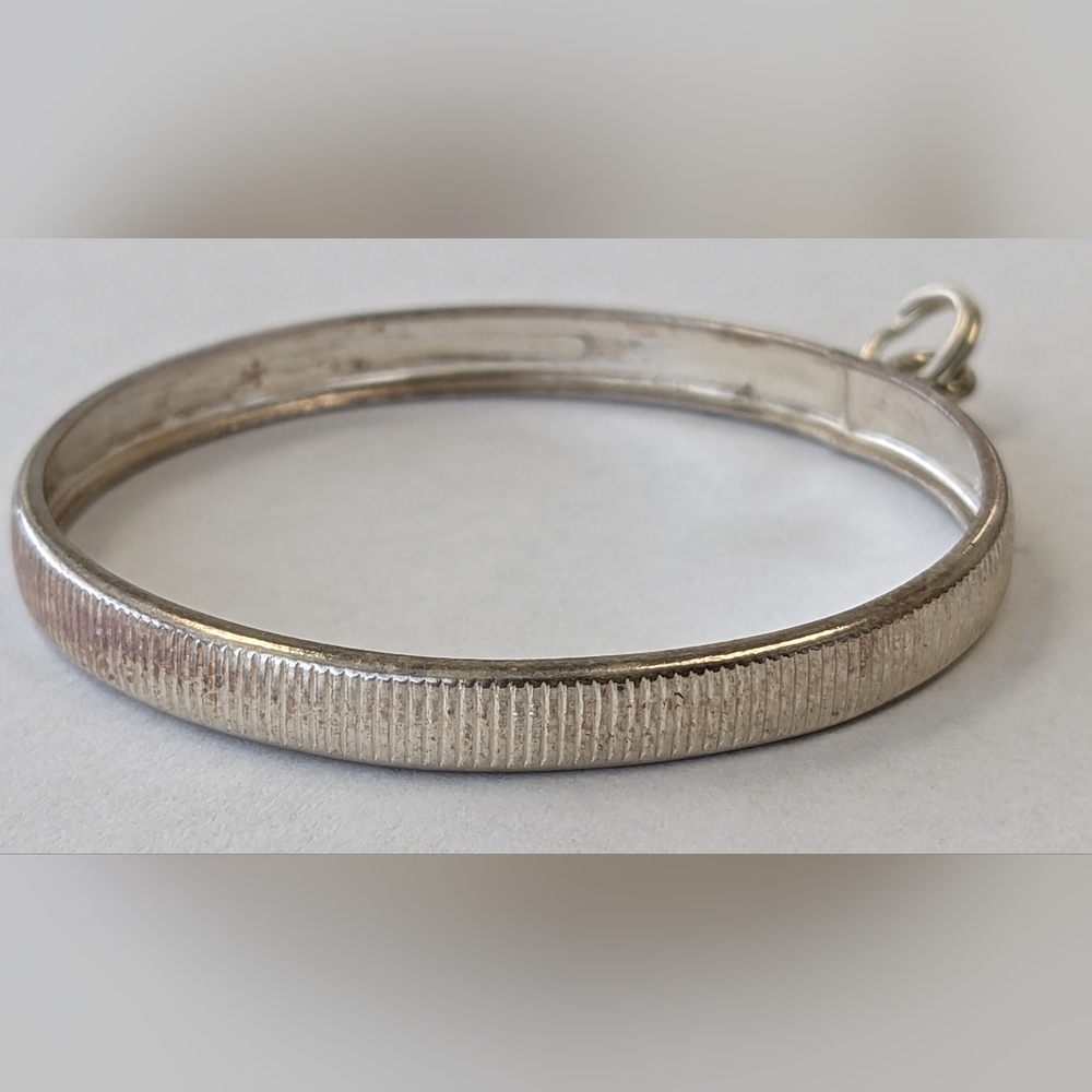 2 VTG STERLING SILVER REEDED 39MM BEZELS FOR TROY OZ. COINS - Picture 7 of 11